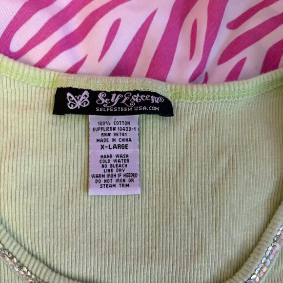 Y2K Self Esteem Sequin Neckline Tank Top - Picture 5 of 5